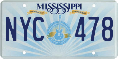 MS license plate NYC478