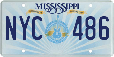 MS license plate NYC486