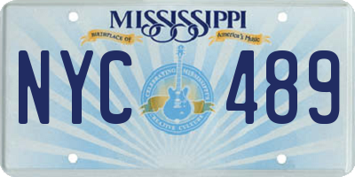 MS license plate NYC489