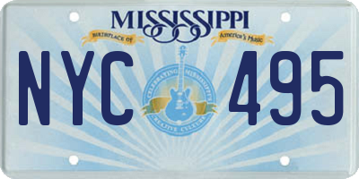 MS license plate NYC495