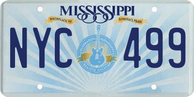 MS license plate NYC499