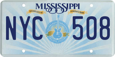 MS license plate NYC508