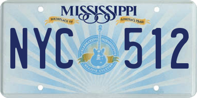 MS license plate NYC512