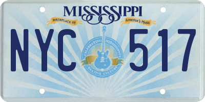 MS license plate NYC517