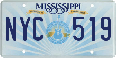 MS license plate NYC519