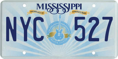 MS license plate NYC527
