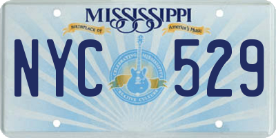 MS license plate NYC529