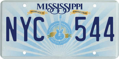 MS license plate NYC544