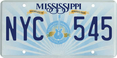 MS license plate NYC545
