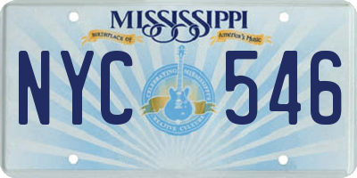 MS license plate NYC546