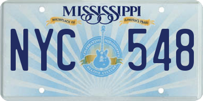 MS license plate NYC548