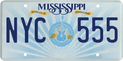 MS license plate NYC555