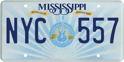MS license plate NYC557