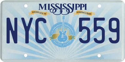 MS license plate NYC559