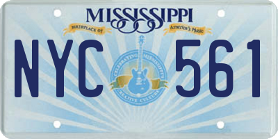MS license plate NYC561