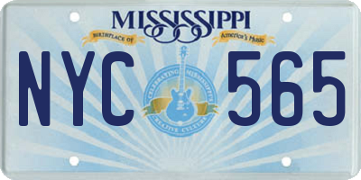 MS license plate NYC565