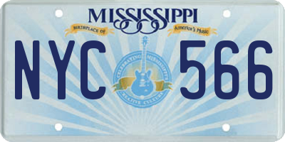 MS license plate NYC566
