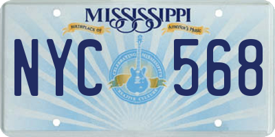 MS license plate NYC568