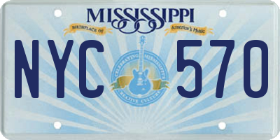 MS license plate NYC570