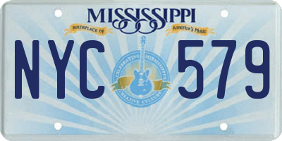 MS license plate NYC579