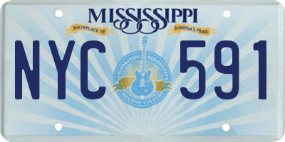 MS license plate NYC591