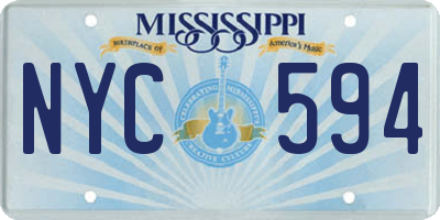 MS license plate NYC594