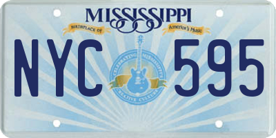 MS license plate NYC595