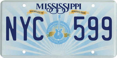 MS license plate NYC599