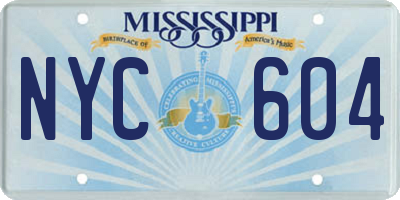 MS license plate NYC604