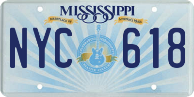 MS license plate NYC618