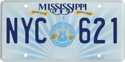MS license plate NYC621