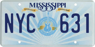 MS license plate NYC631