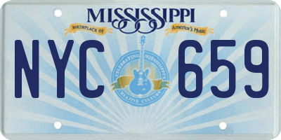 MS license plate NYC659
