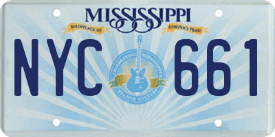 MS license plate NYC661