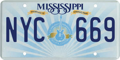 MS license plate NYC669