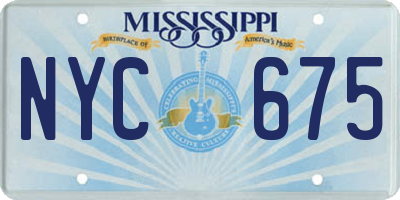 MS license plate NYC675
