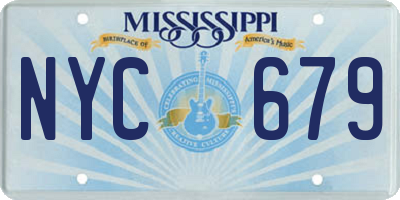 MS license plate NYC679