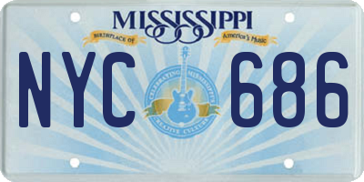 MS license plate NYC686