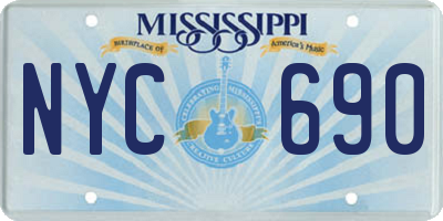 MS license plate NYC690