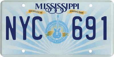 MS license plate NYC691