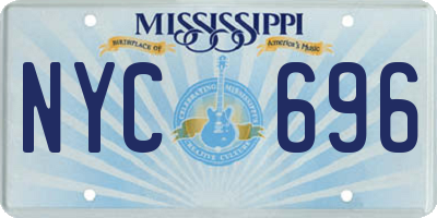 MS license plate NYC696