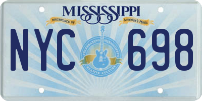 MS license plate NYC698