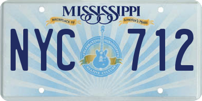 MS license plate NYC712