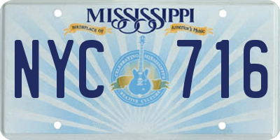 MS license plate NYC716