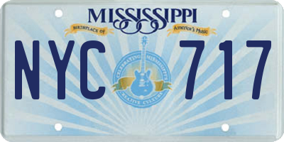 MS license plate NYC717