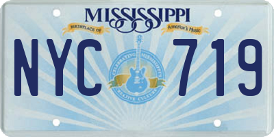 MS license plate NYC719