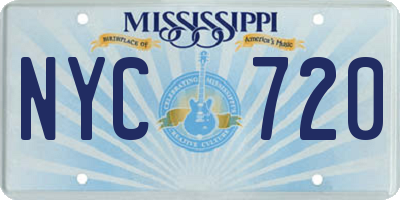 MS license plate NYC720