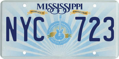 MS license plate NYC723