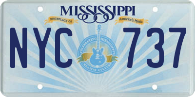 MS license plate NYC737