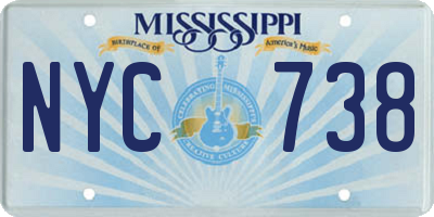 MS license plate NYC738